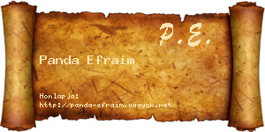 Panda Efraim névjegykártya